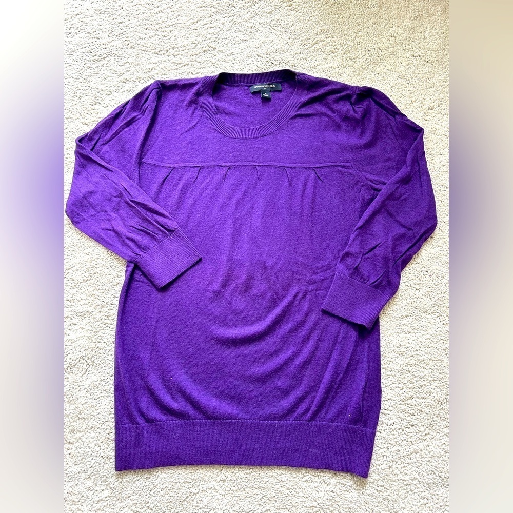 Banana Republic Purple Lightweight Knit Sweater Women’s Medium